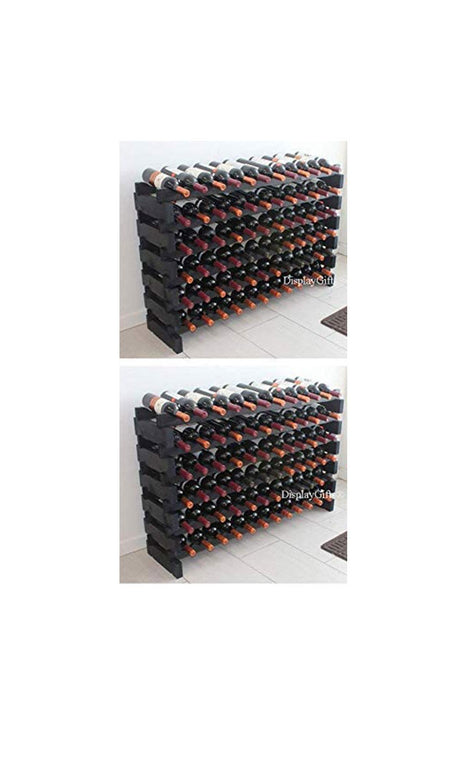 Wine Rack Stackable Storage Stand Display Shelves (144 Slots)