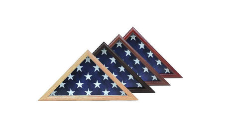 Capitol Hill Flag Case- 4 x 6 flag Display Case, Oak Finish