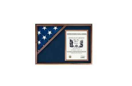 Corner Flag Case for 3' x 5' Flag, Display flag box - Walnut, , The Military Gift Store, American Flag Frames (43)
