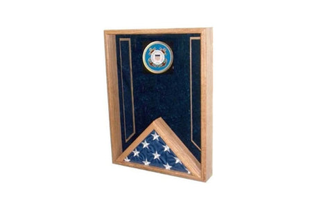 Navy Flag Display Case , flag shadow Box - Blue, Navy Flag Display Case, flag shadow Box - Blue, The Military Gift Store, Armed Force Flags (13)