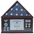 Elegant Memorial/Funeral Flag Display Case Storage Military Shadow Box, Flag and certificate display case 