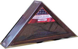 Cherry Wood Triangle Flag Display Case for 3'x5' Flag