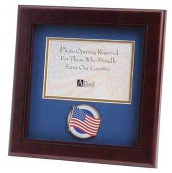 American Flag Medallion Landscape Picture Frame 4 by 6