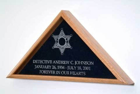 Flag Display Case with Sheriff Badge, flag case for sheriff
