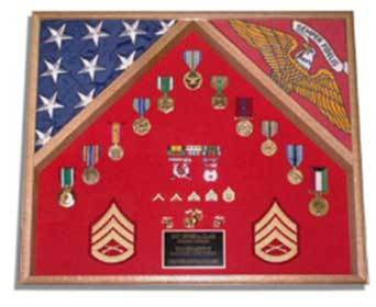 Flags Connections 2 Flag Military Shadow Box