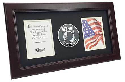 Flags Connections US Flag Store POW/MIA Medallion 8-Inch by 16-Inch Vertical Frame