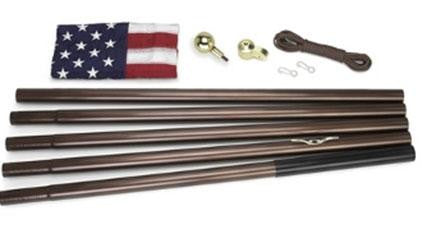 Flag Connections Residential Flagpole Kit With Flag - Bronze