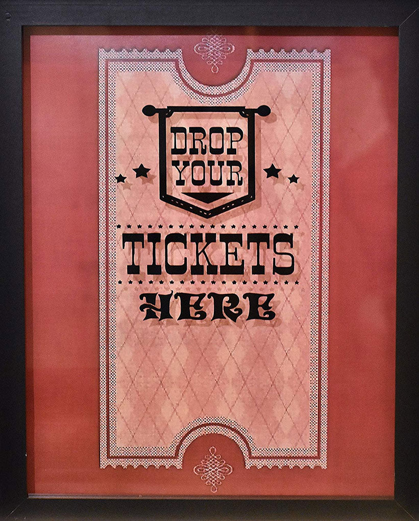 XL 15"X12" - Ticket Shadow Box - Memento Frame - Large Slot on Top of Frame, XL 15"X12" - Ticket Shadow Box - Memento Frame - Large Slot, The Military Gift Store, Display Case Accessories
