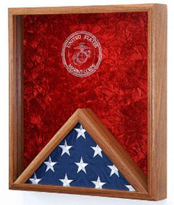 Flag Connections Marine Corps Flag Medal Display Case,USMC Flag Case