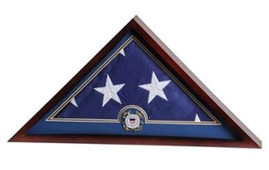 Flag Connections Flag Display Case with Coast Guard Medallion, , The Military Gift Store, 5' X 9' Flag Case