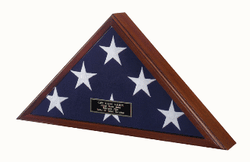Triangle Flag Case Available in Heirloom Walnut, Cherry Or Oak