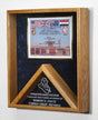 Large Military Flag Shadow Box and Medal Display 18" x 20" Certificate Combination Case, Large Military Flag Shadow Box and Medal Display 18" x 20", The Military Gift Store, Flag and Document Case