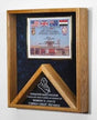 Military certificate and Flag Case - Flag Shadow Box Holds 3 x 5ft Folded Flag