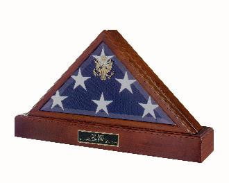 Police Flag And Pedestal, Burial Display Case