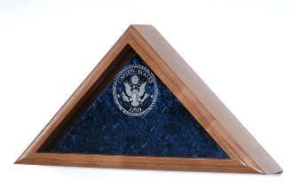 Personalized Flag Case, With Laser Engraved Glass For Large Flag.