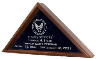 Flag and Memorabilia Display Case double-strength glass front., , The Military Gift Store, Burial Flag Cases