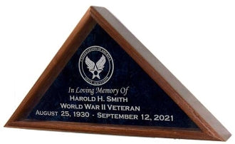 Ceremonial Casket Flag Cases, Casket Flag Case, Emblem Flag Case, , The Military Gift Store, Ceremonial Flag Display Triangle