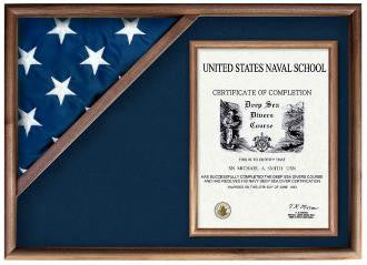 Corner Flag Case for 3' x 5' Flag, Display flag box - Oak, , The Military Gift Store, Flag Display Cases For 3'X5' Flag