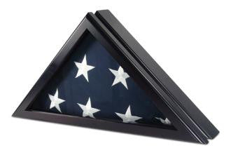 Flag Display Case for 5Ft X 9.5Ft Flag - Black Cherry