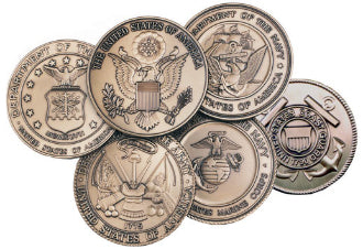 Coast Guard Service Medallion, Brass Coast Guard Medallion. - The Military Gift Store