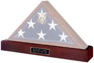 Military Flag & Medal Display Case Shadow Box.