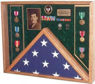 Deluxe Combo Awards Flag Display Case