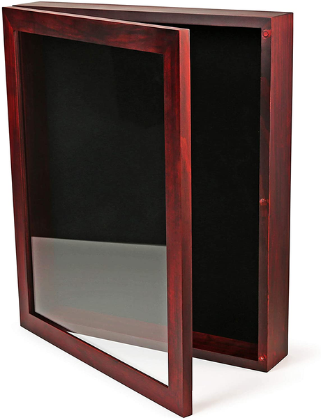 12x15x2 Shadow Box Display Case | Magnetically Opens and Closes like a Door - Real Wood, Strong Glass, 12x15x2 Shadow Box Display Case | Magnetically Opens and Closes, The Military Gift Store, Military Frames, Military Medal