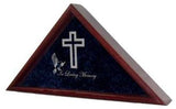 Large Flag Display Case With Engraved Symbols of Faith, , The Military Gift Store, Flag Case