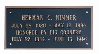Large Name Plate - 3”tall x 6“wide, , The Military Gift Store, Laser Engraved Name Plates