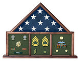 Flag and Memorabilia, Flag Shadow Box, Combination Flag Medal - The Military Gift Store
