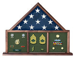 Flag and Medal Display Case, Shadow Box, Combination Flag/Medal - The Military Gift Store