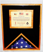 Military Memorial Flag Medal and Certificate Display Case,Oak - The Military Gift Store
