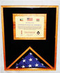 Military Memorial Flag Medal and Certificate Display Case, 9 X 5 1/2 Memorial Flag., Military Memorial Flag Medal and Certificate Display Case, The Military Gift Store, Flag and Document Case