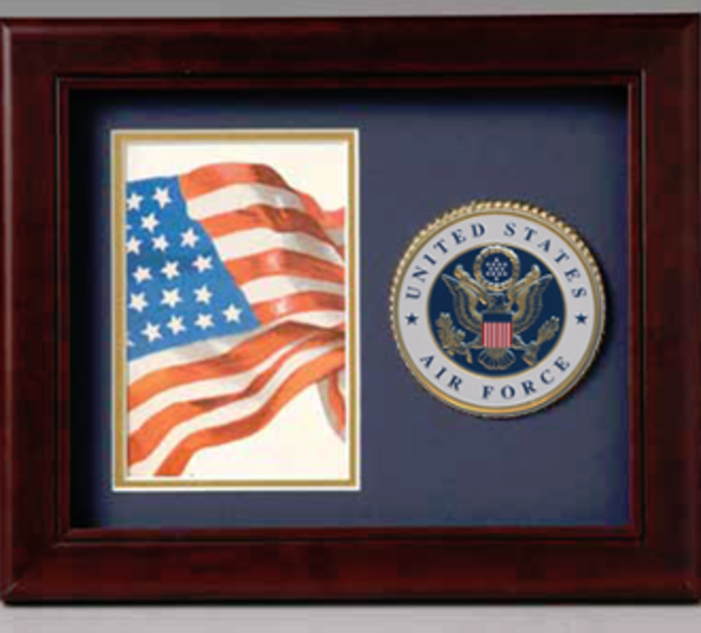 Photo and medallion frame Air Force, Air Force Medallion Frame. - The Military Gift Store