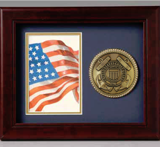Marine Corps 10” x 8” Medallion shadow box , Marine Corps Frame