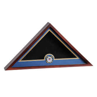Coast Guard Flag Display Cases, USCG Flag Case with a Medallion - The Military Gift Store