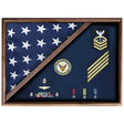 MEMORIAL FLAG CASE - FOLDED CORNER., , The Military Gift Store, Burial Flag Medal Display case