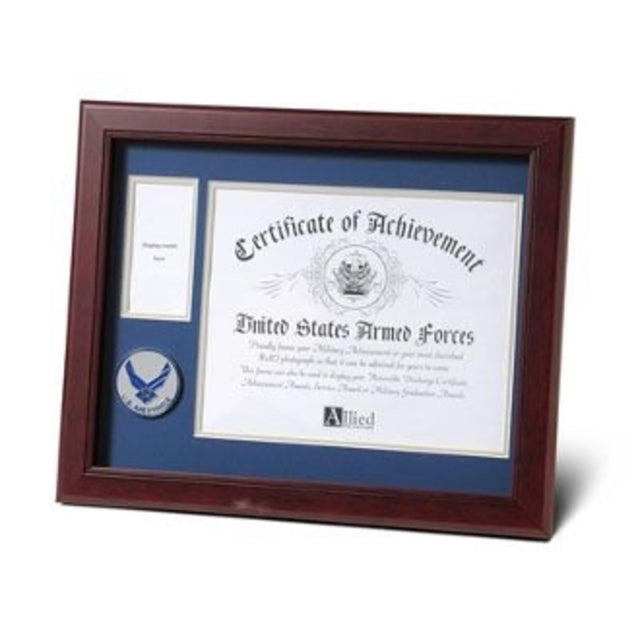 Aim High Air Force Medallion Certificate and Medal frame. - The Military Gift Store
