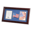 American Flag Medallion Double Picture Frame.