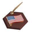Pen Holder with American Flag Medallion Six-sided Hexagon