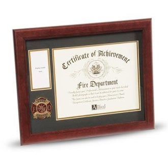 Flags Connections Frame Firefighter Medallion Certificate and Medal Frame, 8 by 10-Inch