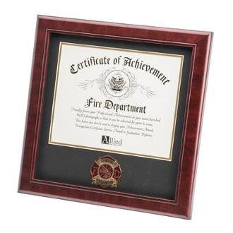 Firefighter Medallion Certificate Frame