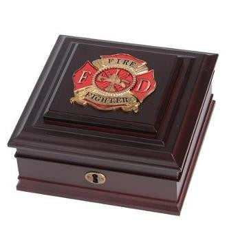 Firefighter Medallion Desktop Box