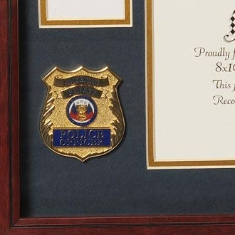 Police Department Medallion Certificate and Medal Frame. - The Military Gift Store