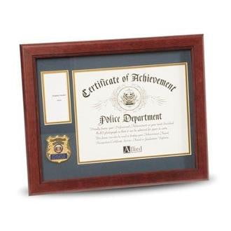 Police Department Medallion Certificate and Medal Frame, 8 by 10-Inch
