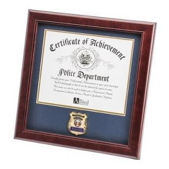 Police Department Medallion Certificate Frame