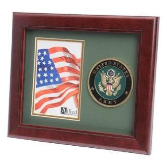 Go Army Medallion Portrait Picture Frame Double Layer Army Green Matting with