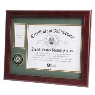 U.S. Army Medallion Certificate and Medal Frame