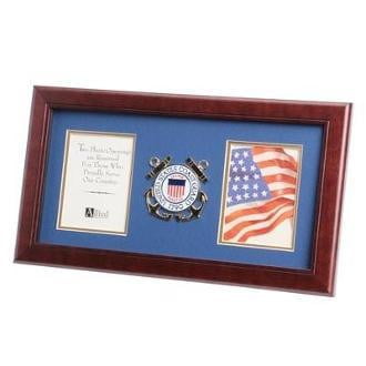 U.S. Coast Guard Medallion Double Picture Frame