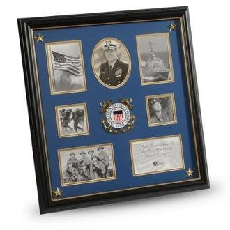 U.S. Coast Guard Medallion 7 Picture Collage Frame with Stars